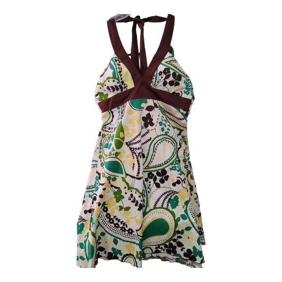 Speechless Dresses & Skirts - Speechless Floral Paisley Halter Tie Back with Zipper Flare Dress Junior Size 13